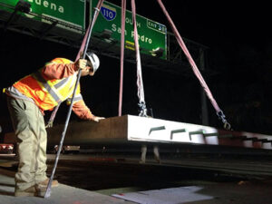 George Throop Company produces rapid set concrete for freeway panel replacement